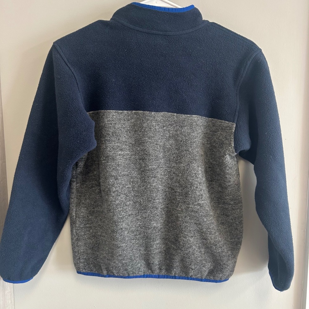 Patagonia Synchilla Fleece Snap T Pullover Kids coat XL 14 Blue Gray Color Block - Picture 5 of 7